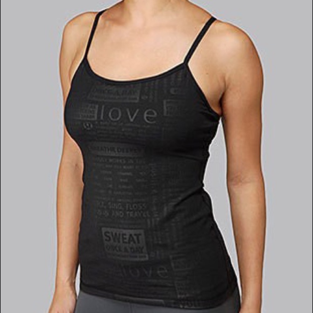 lululemon athletica Black Power Y Tank